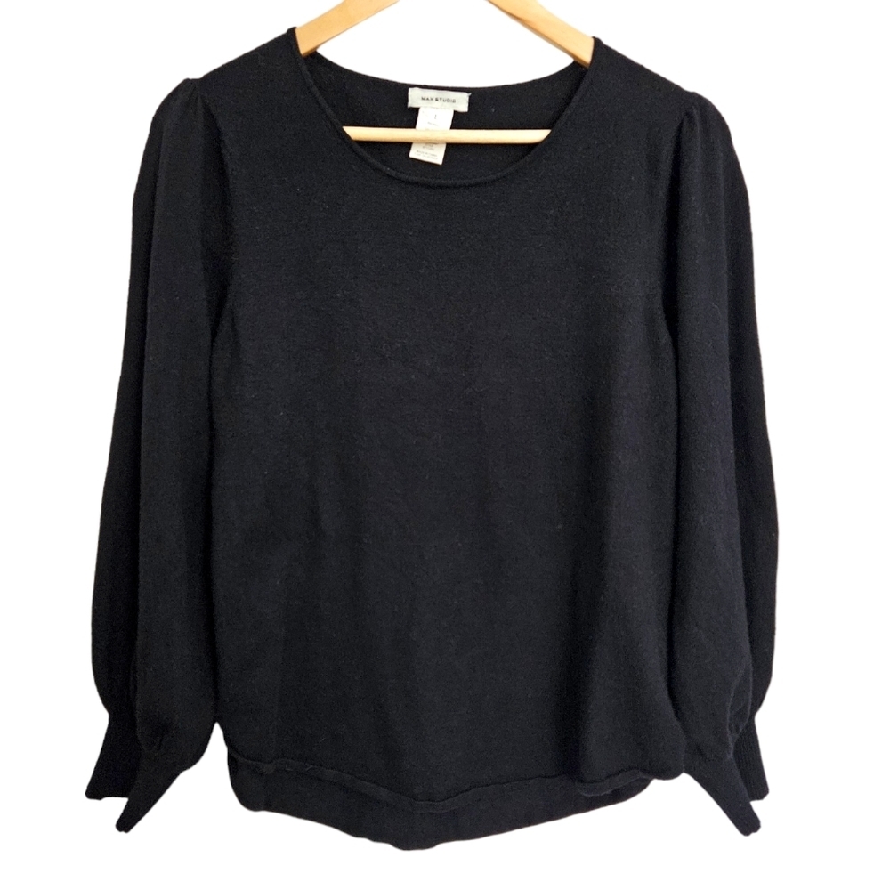Max Studio knit balloon‎ sleeve top